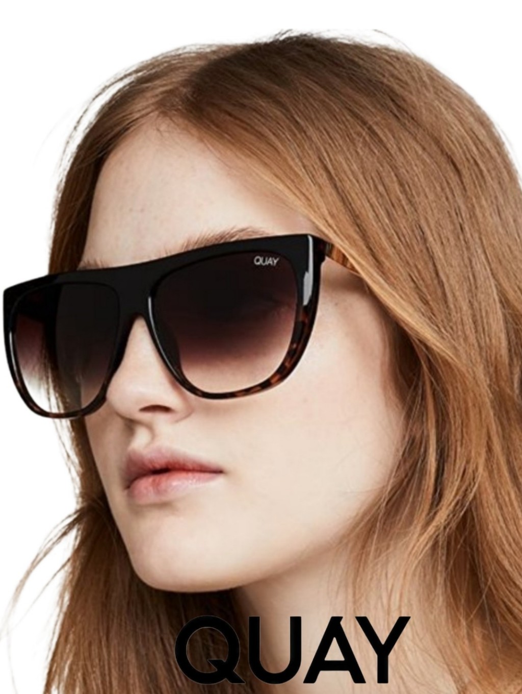Quay Australia Black And Tortoise Drama By Day Sunglasses